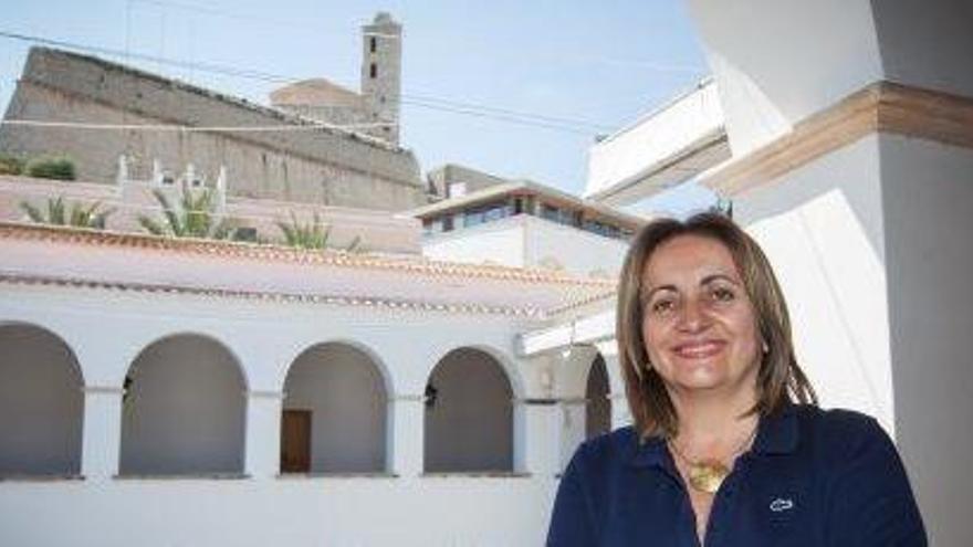 Fanny Tur, en el Ayuntamiento de Ibiza tras su nombramiento como consellera.