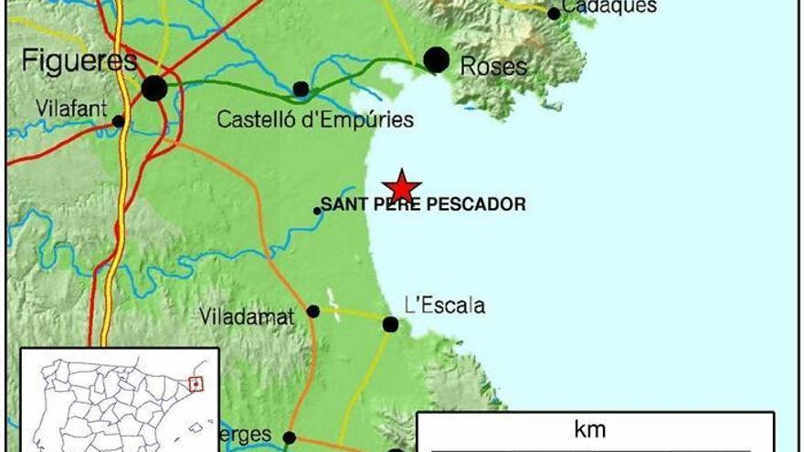 L&#039;epicentre s&#039;ha situat davant la costa de Sant Pere Pescador