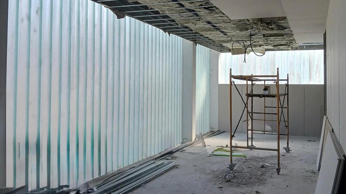 Avance de las obras de rehabilitación en el interior del edificio.