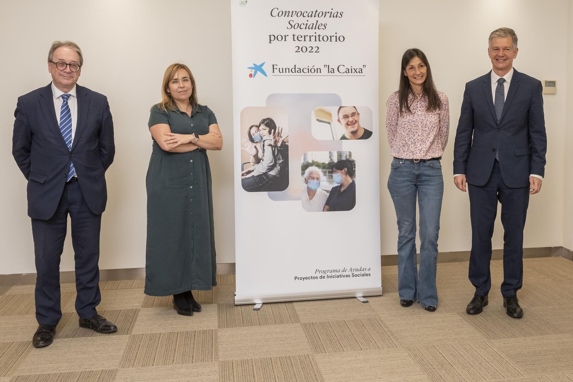 Foto Convocatoria Social Comunitat Valenciana. Marc Simón, Soraya Casado, Xicu Costa y Lourdes Toribio.