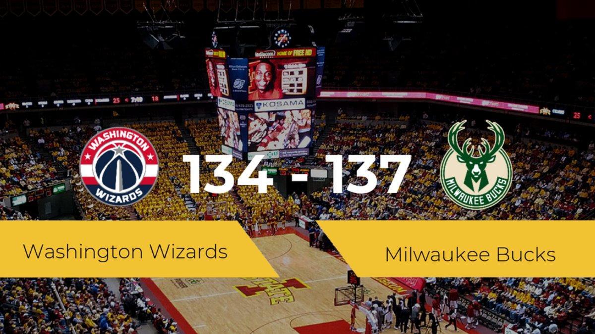 Milwaukee Bucks se impone por 134-137 frente a Washington Wizards