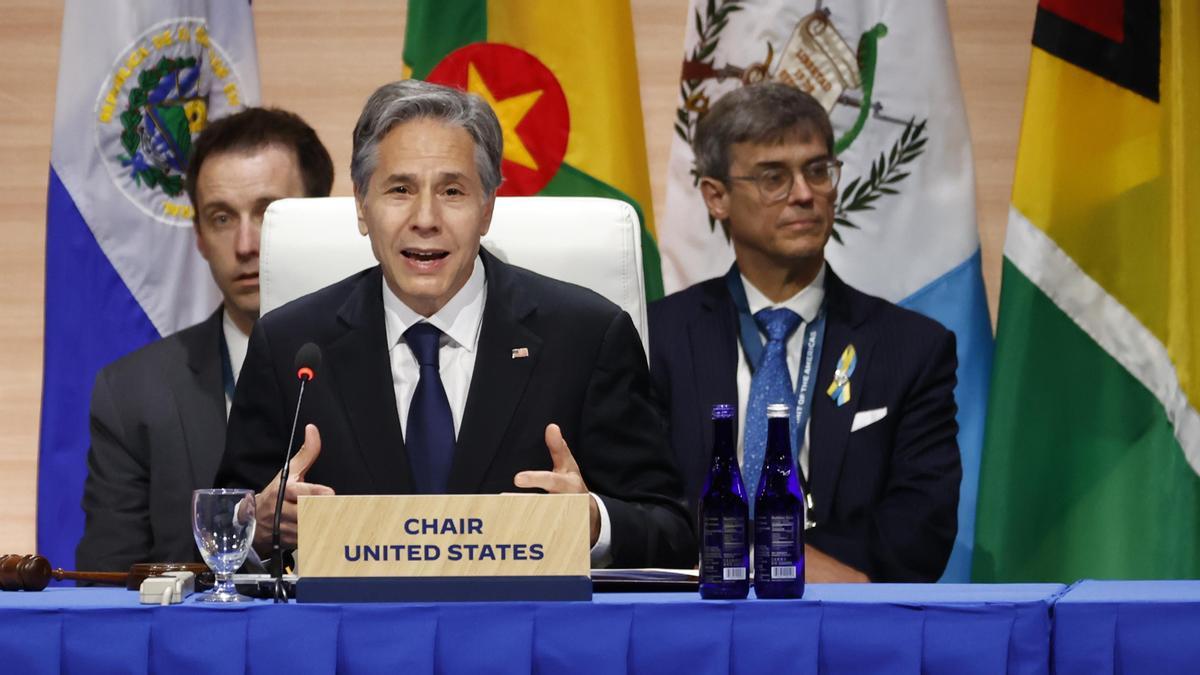 El secretario de Estado de EEUU, Antony Blinken, en la Cumbre de las Américas.