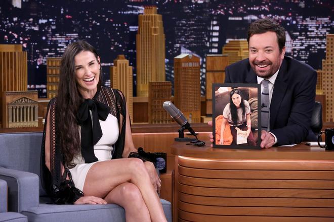 Demi Moore en el programa de Jimmy Fallon