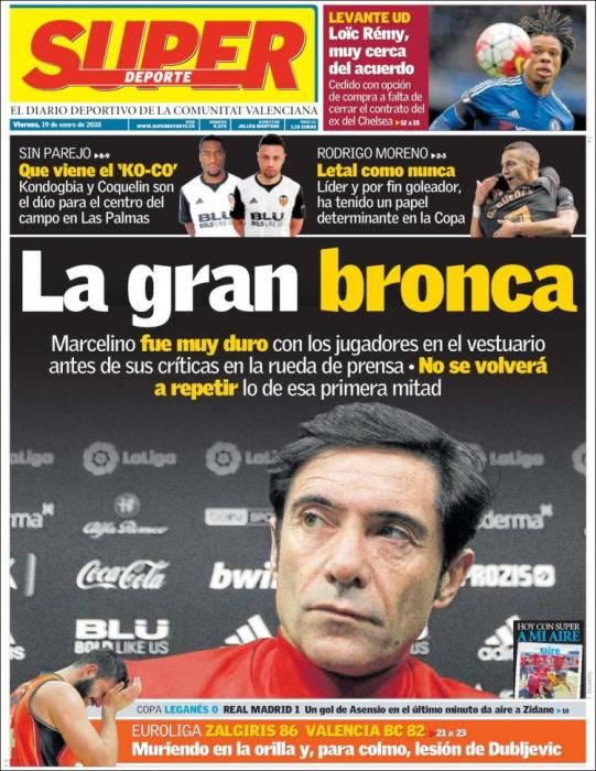 Portadas deportivas del viernes 19 de enero