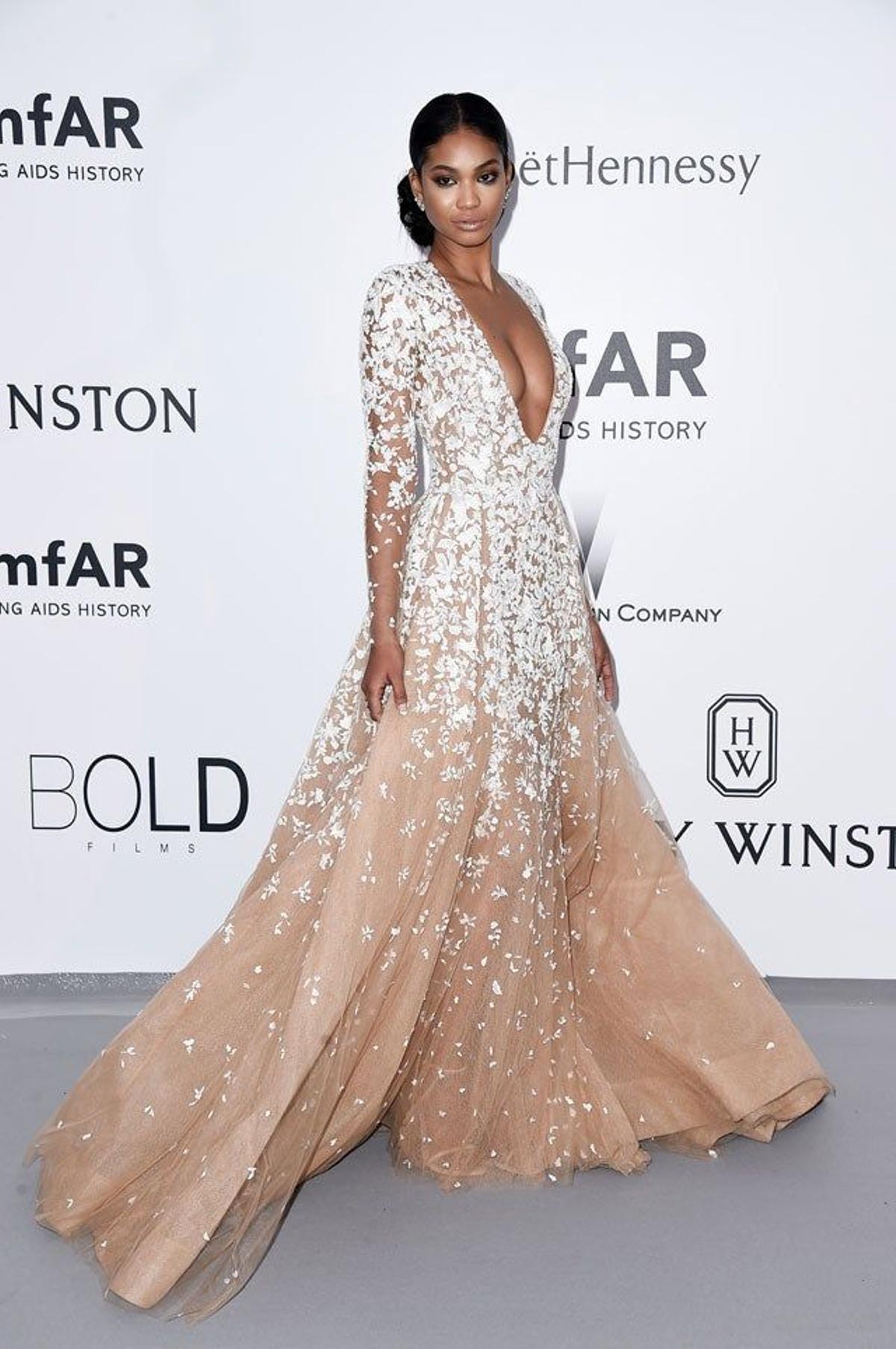 Chanel Iman en la gala amFAR de Cannes 2015