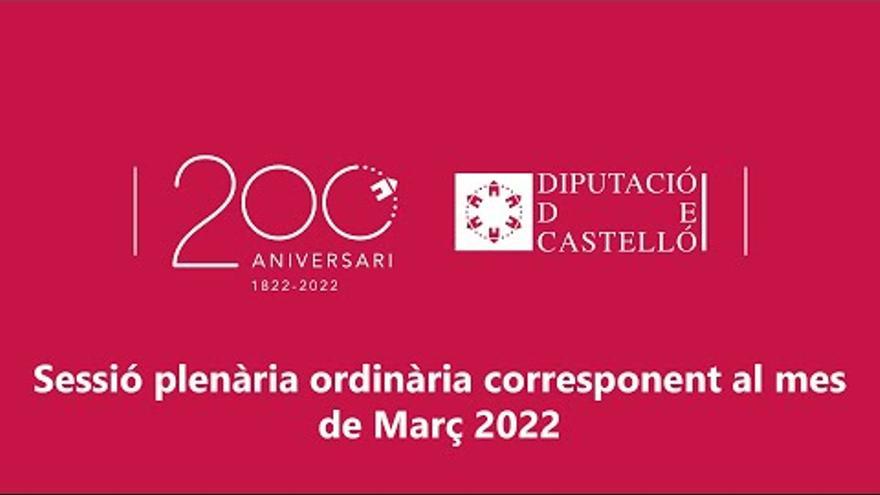 Directo | Pleno de la Diputación de Castellón
