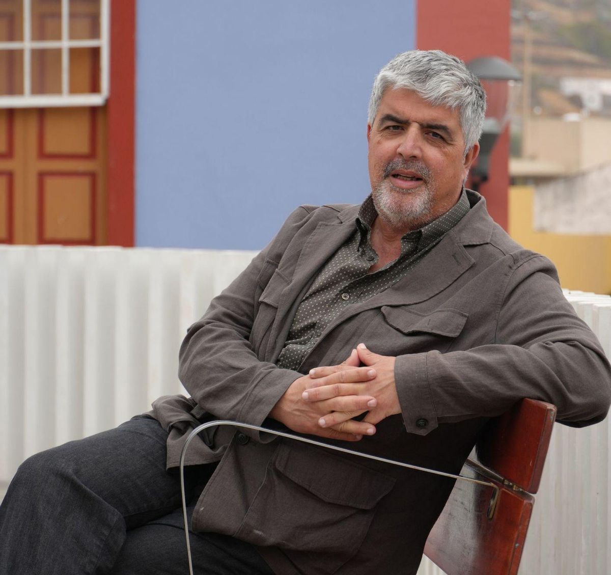 Sergio Aguiar, durante la entrevista en Guía. | ANA ROSAS MOLINA
