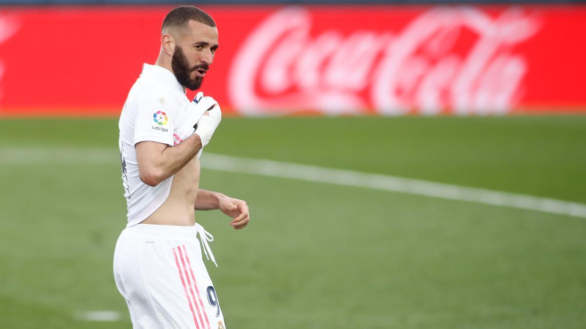 Karim Benzema, en un partido con el Real Madrid.