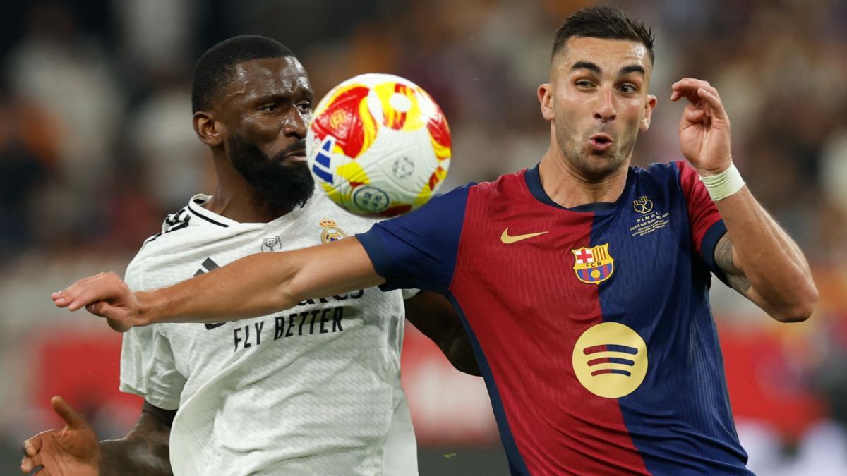 Rüdiger y Ferran Torres, durante la final de la anterior edición de la Copa del Rey