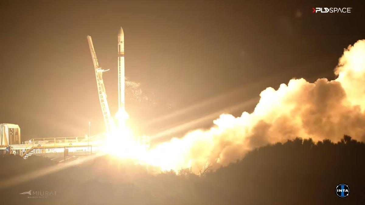 El lanzamiento del cohete de PLD Space, el pasado mes de octubre.