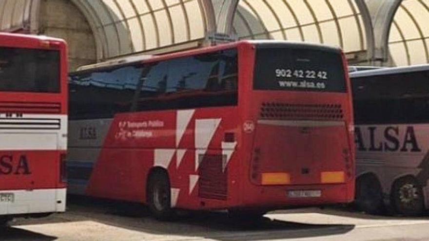 Diversos autobusos a l&#039;estació de Solsona