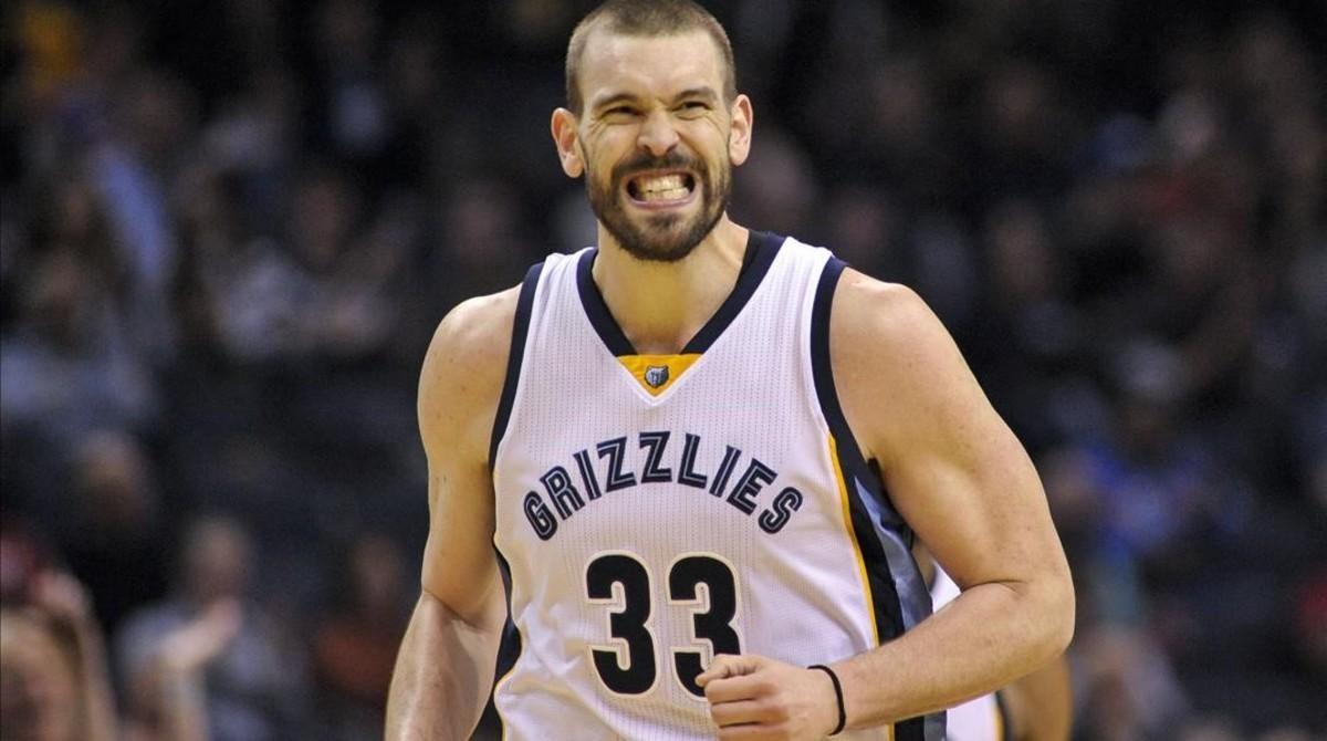 Marc Gasol, després de materialitzar la victòria dels Grizzlies davant dels Knicks.