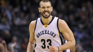 Marc Gasol, després de materialitzar la victòria dels Grizzlies davant dels Knicks.