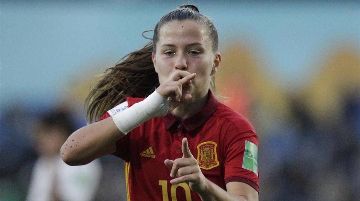 zentauroepp46105833 claudia pina of spain celebrates after scoring her second go181224193844 zentauroepp46105833 claudia pina of spain celebrates after scoring her second go181224193844
