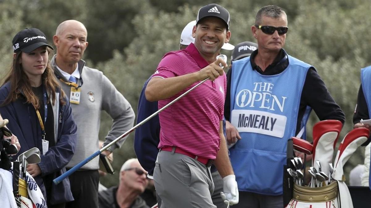 Sergio García, en la vuelta de prácticas del miércoles en el Royal Birkdale.