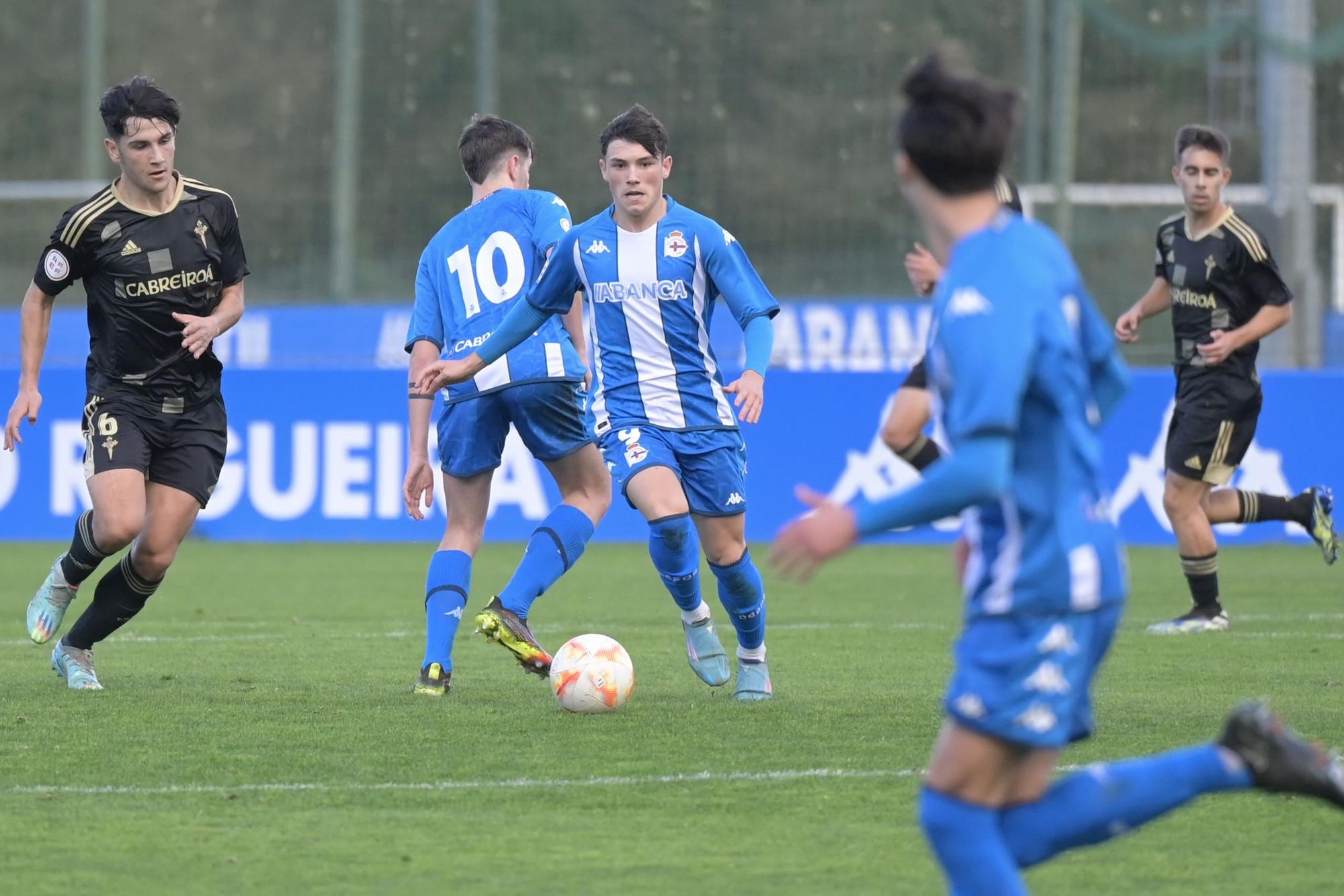 2-1 | El Dépor se lleva el derbi de juveniles en Abegondo y sigue adelante en la Copa