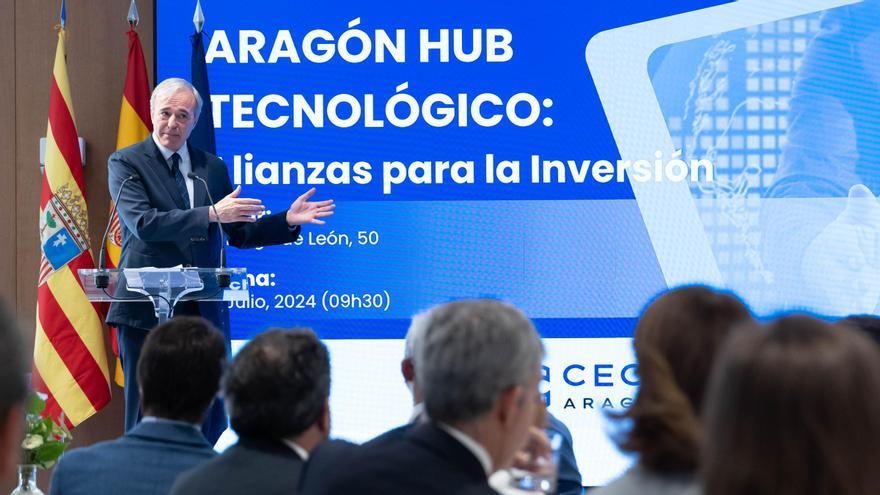 Azcón insta a las grandes empresas a que &quot;cojan sitio para invertir en Aragón, porque ahora es el momento&quot;