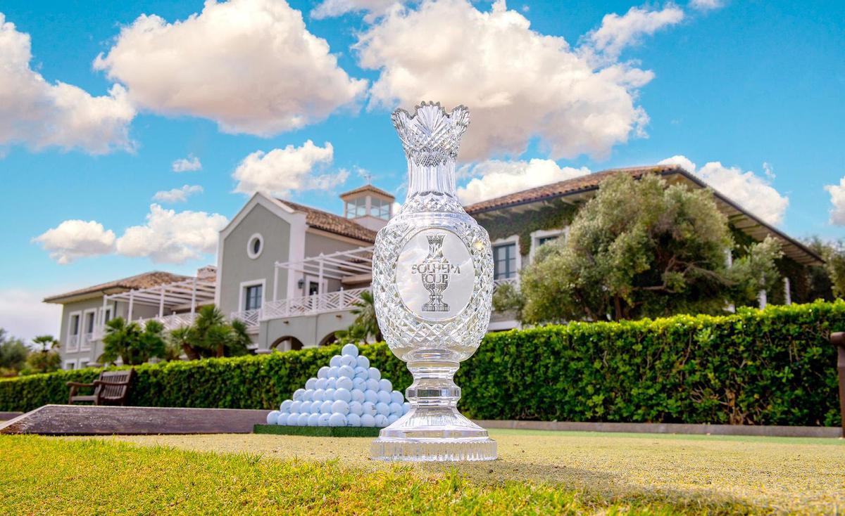 El trofeo de la Solheim, en Finca Cortesín, campo donde se disputará la Solheim Cup en 2023