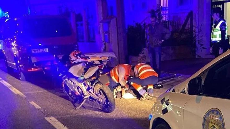 Herido un motorista al intentar esquivar un jabalí en la PO-308 en Poio