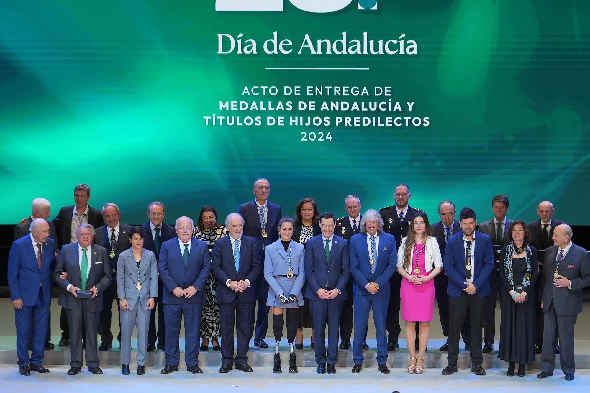 La gala del 28-F y la entrega de Medallas de Andalucía 2024, en imágenes