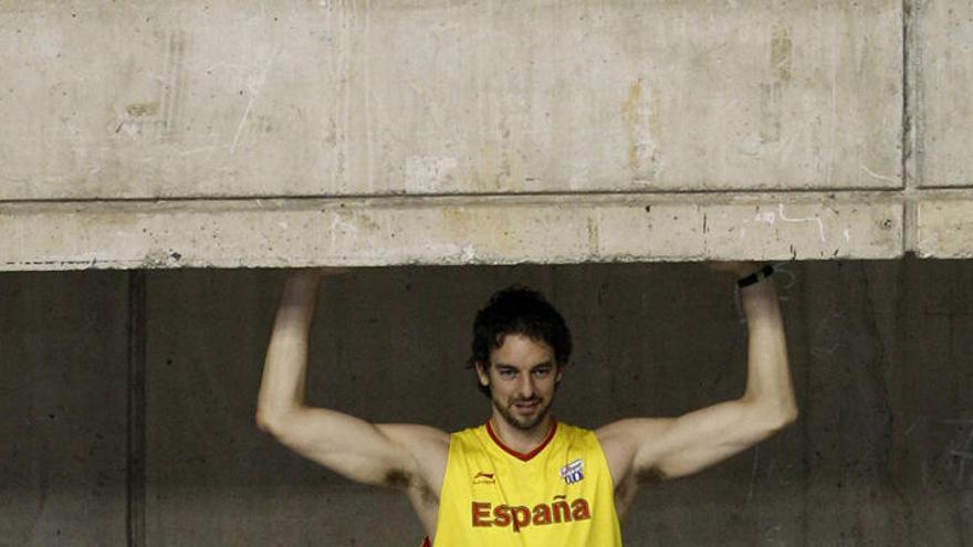 Gasol durante un entrenamiento