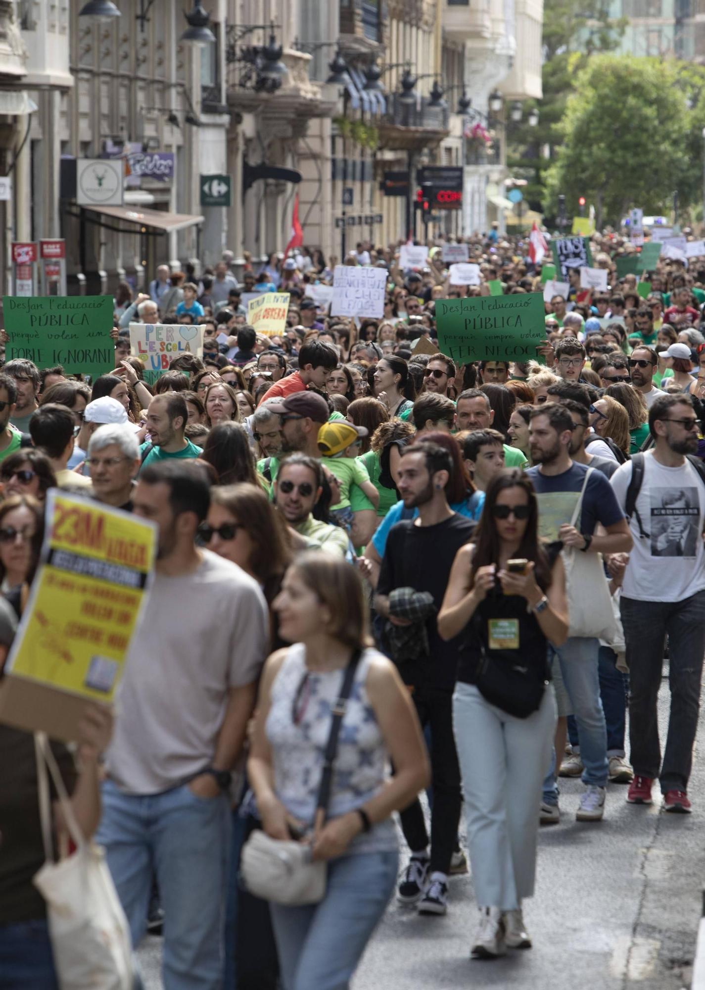 La huelga educativa en València, en imágenes