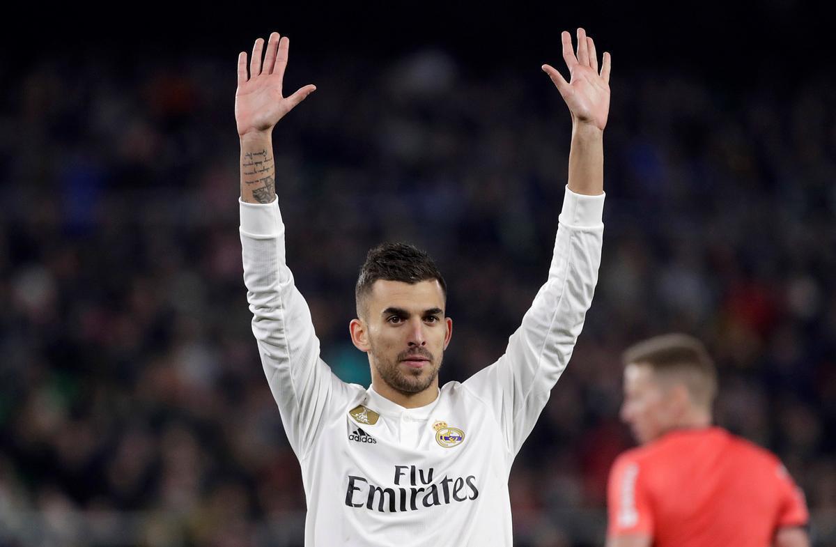 Dani Ceballos, durante un partido del Real Madrid.