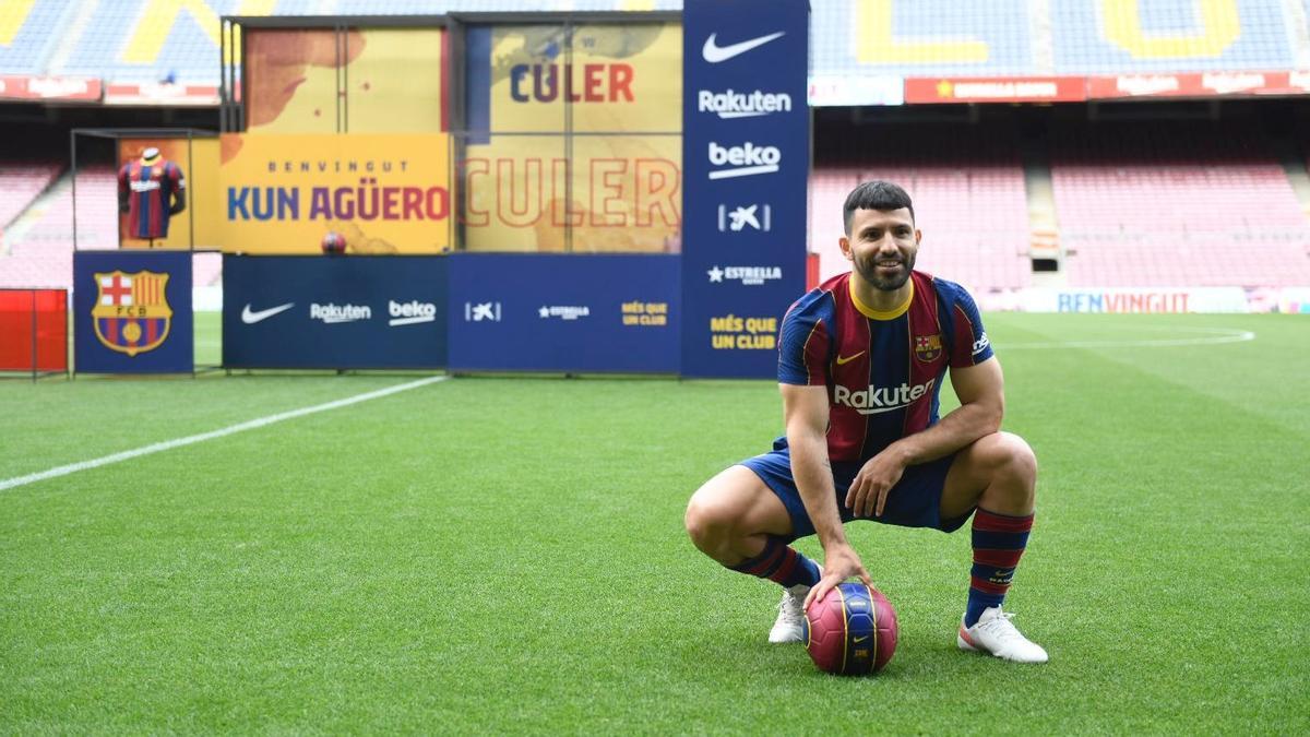 Barcelona. 31.05.2021. Deportes   Presentación de Kun Agüero como nuevo jugador del Barça.Fotografía de Jordi Cotrina