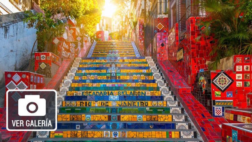 Las coloridas escaleras Selarón de Río de Janeiro.
