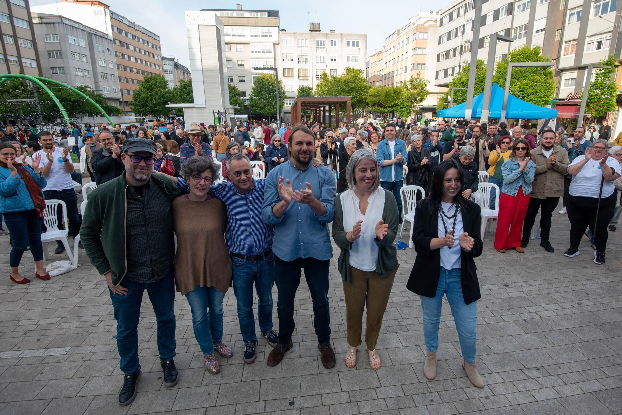 Elecciones municipales A Coruña: acto de Marea Atlántica en As Conchiñas