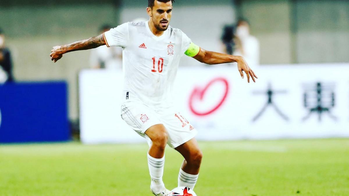 Ceballos, en un partido de la selección