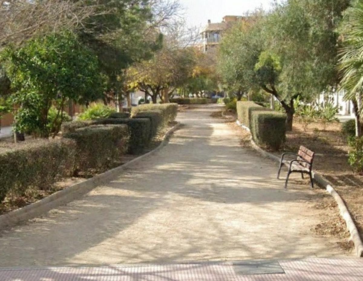 Una zona ajardinada en San Vicente