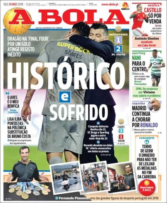 Portadas deportivas de este 31 de diciembre