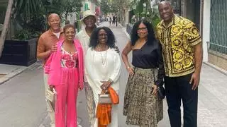 Magic Johnson, de vacaciones en Barcelona