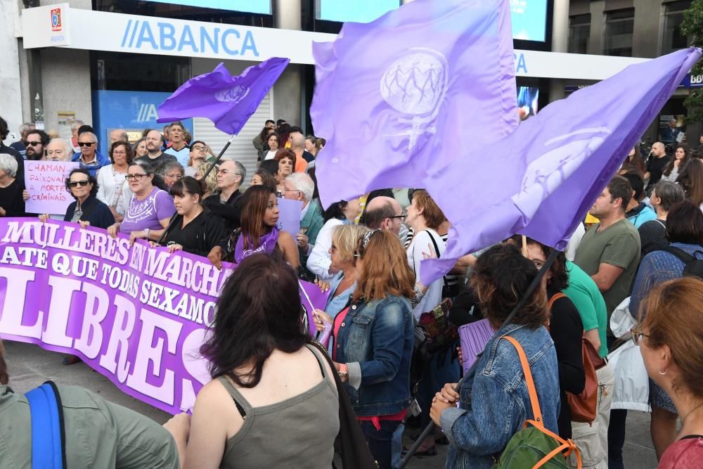 Protesta en A Coruña contra la violencia machista