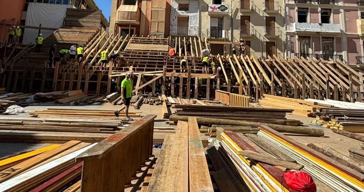 Estado actual de la construcción de la plaza de toros de Algemesí