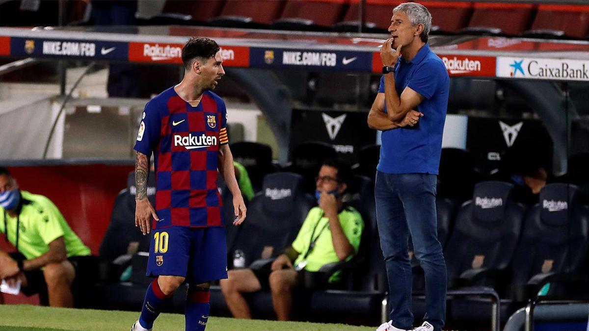 La contestación de Setién a las palabras de Messi tras la derrota ante Osasuna