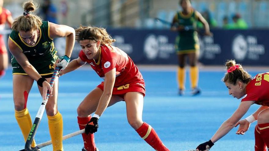 Lucía Jiménez (c) durante un partido del campeonato.