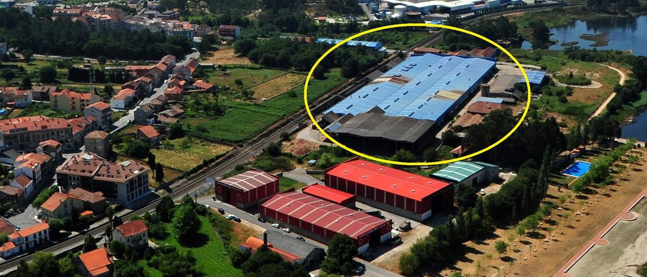 Las instalaciones de la vieja Cedonosa, en Catoira, adquiridas por STAC, con unos 40.000 metros cuadrados en los que ampliar su factoría de Padrón.
