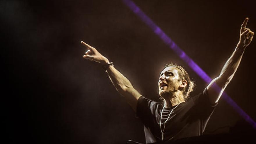 David Guetta en un show en Gandía.