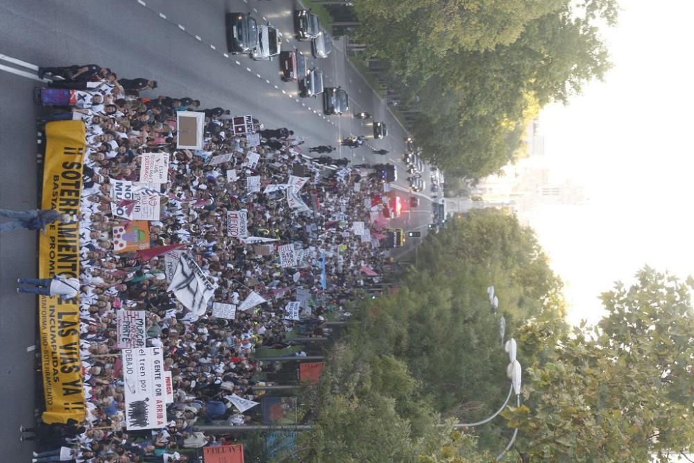 Manifestación contra el muro de Murcia en Madrid