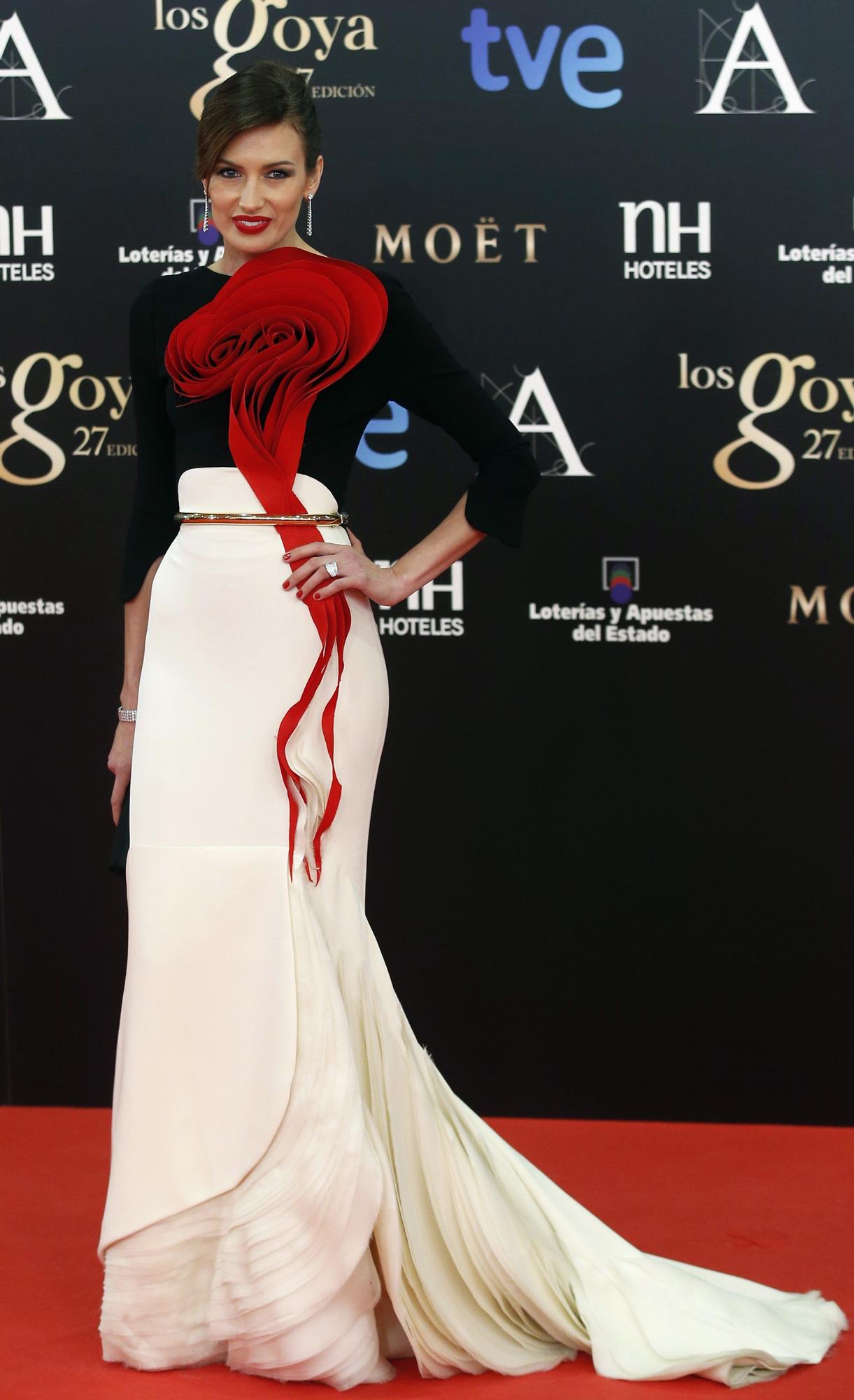 Nieves Álvarez, en los Premios Goya 2013.