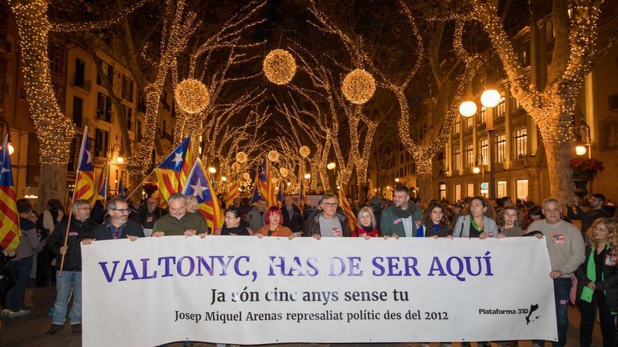 Valtònyc, protagonista de la manifestación soberanista de la Diada de Mallorca