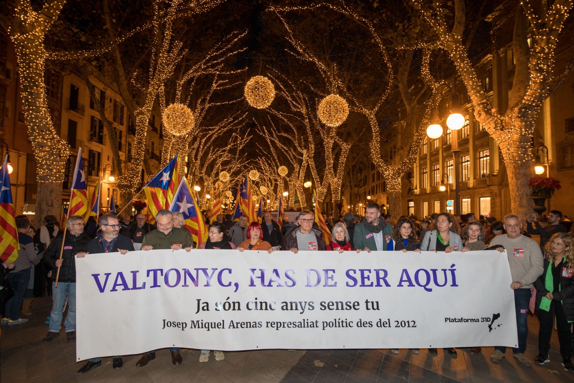 Manifestación de la Diada del 31 de Diciembre en Palma