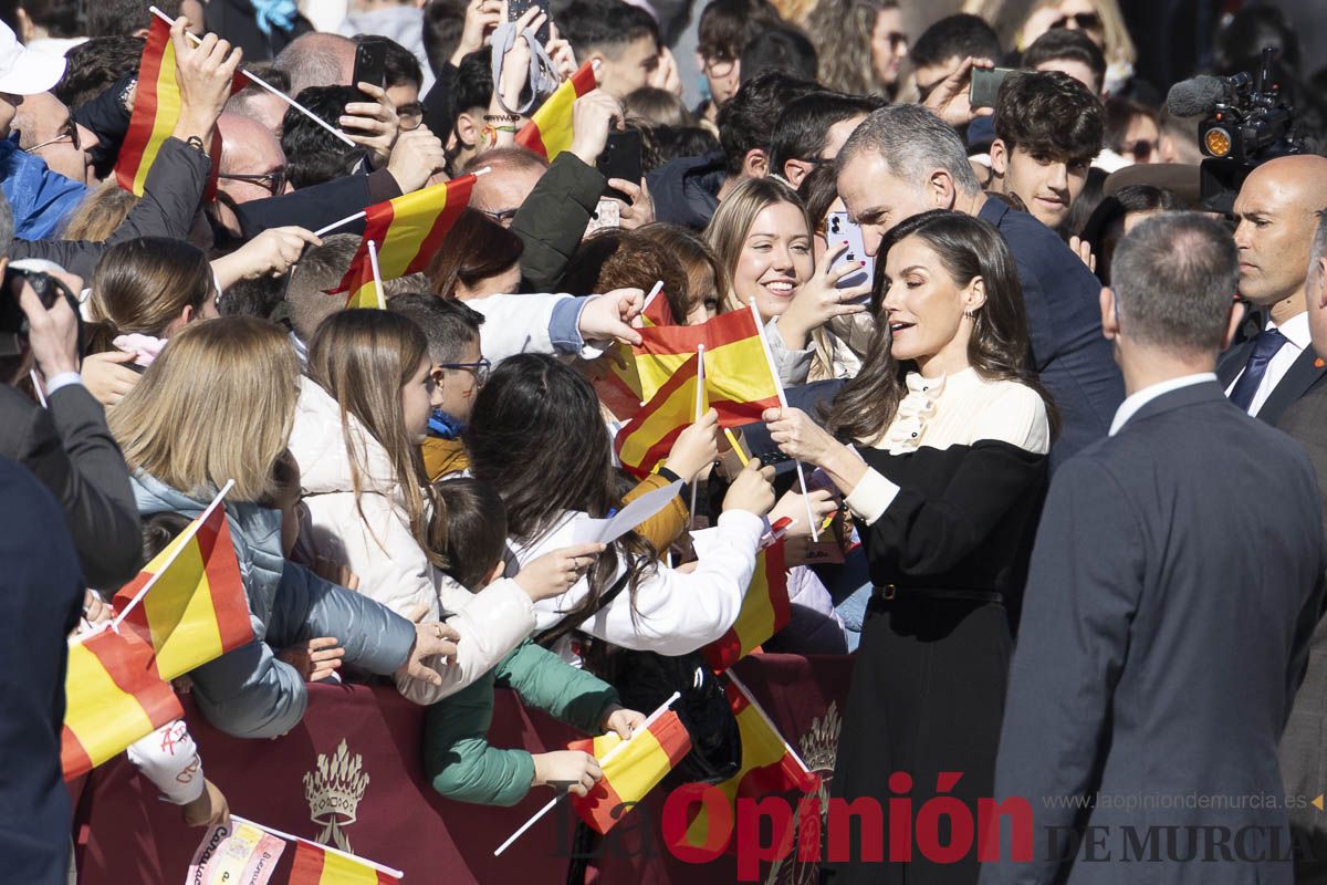 Visita de los reyes de España a Caravaca (explanada de la Basílica)