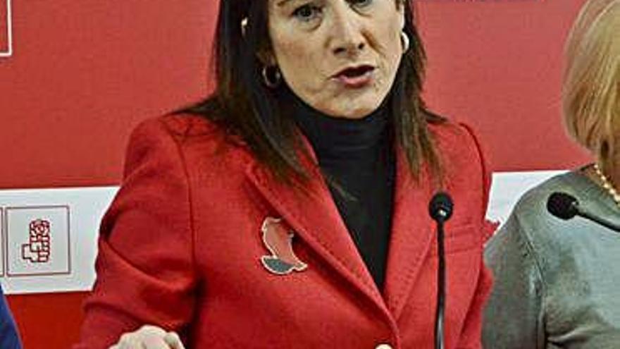 Ana Sánchez, durante su comparecencia pública.