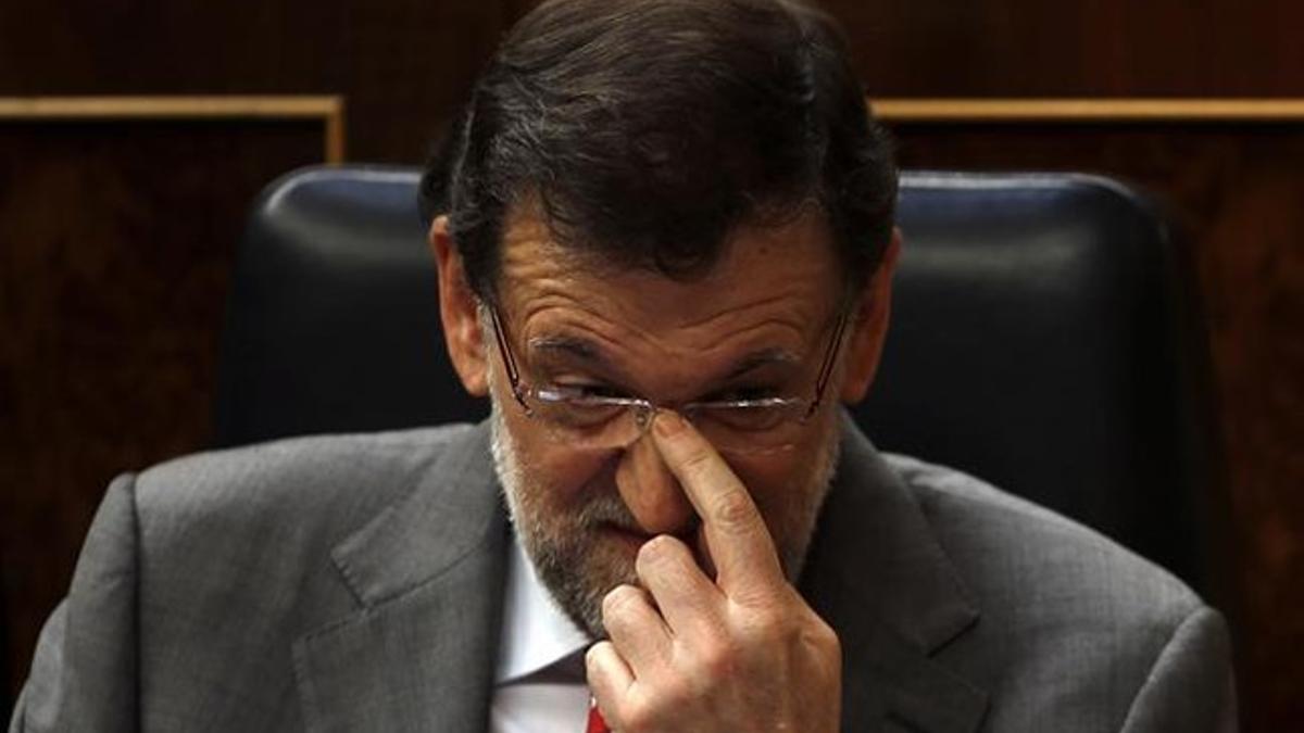 Mariano Rajoy, ayer en el Congreso.