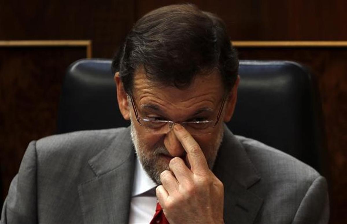 Mariano Rajoy, ayer en el Congreso.