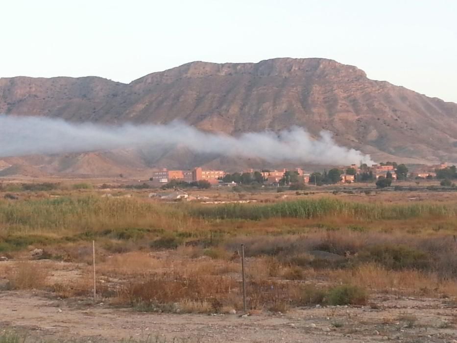 Incendio en la cantera de Fontcalent