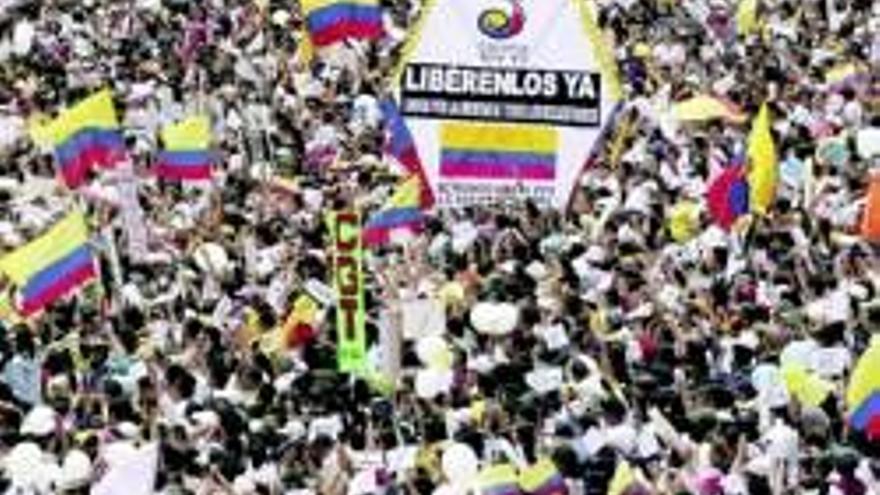 Colombia reivindica en las callesla liberación de todos los rehenes